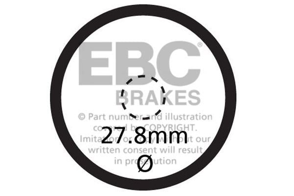 Ebc Brake Pads For Yamaha XP 560 T-Max 2012-2026 Semi-Metallic Set of 2 SFA621V