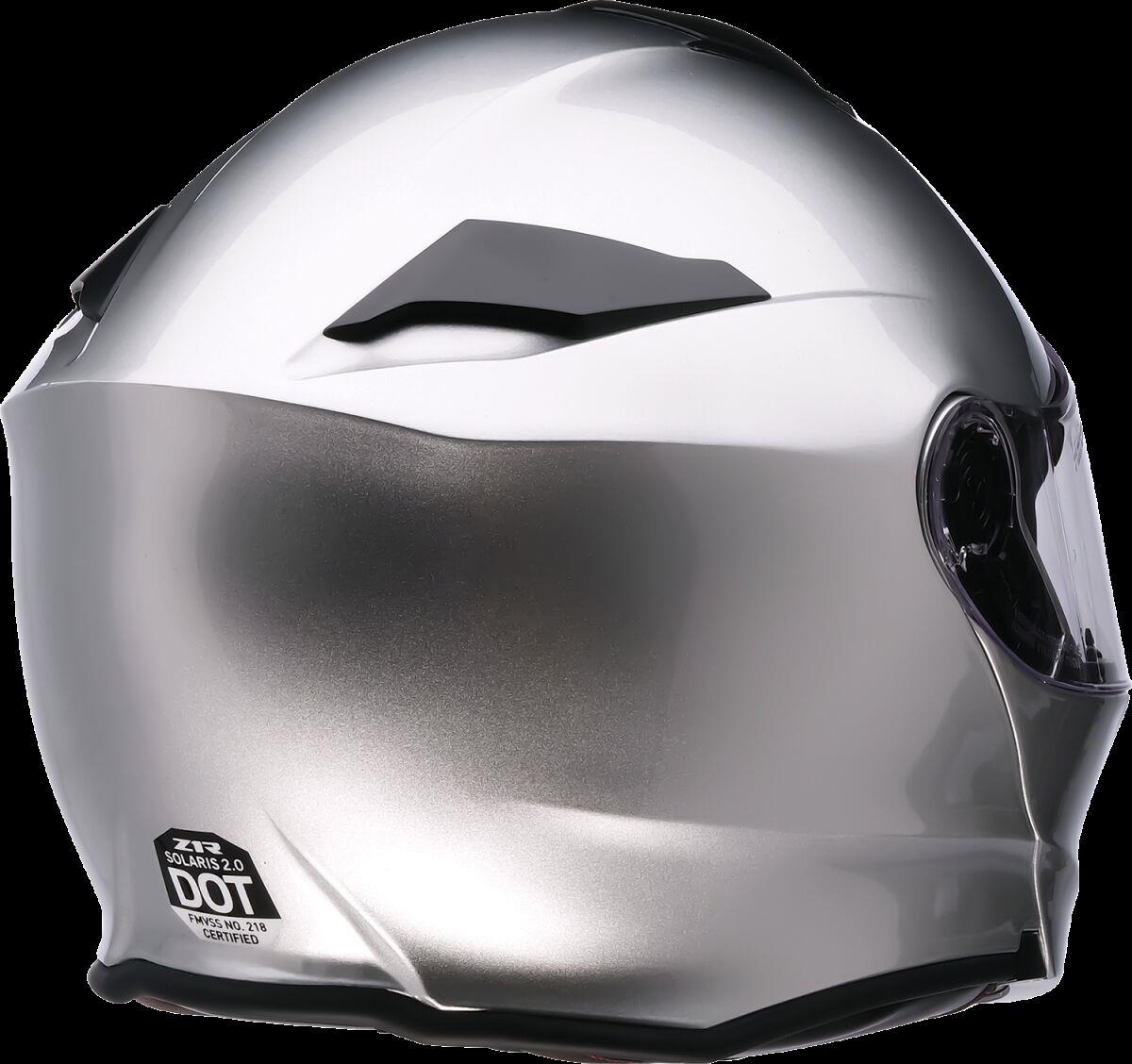 Z1R Solaris 2.0 Silver Motorcycle Helmet