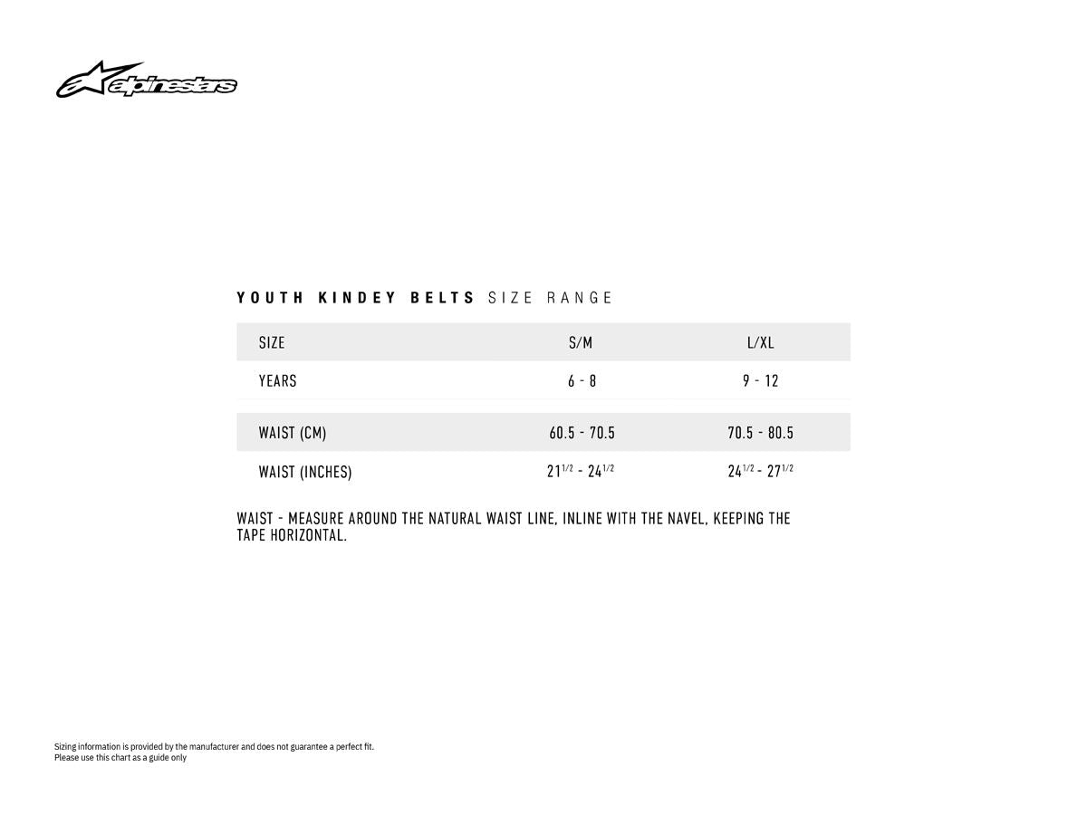 Alpinestars Youth Sequence Kidney Belt Black Red