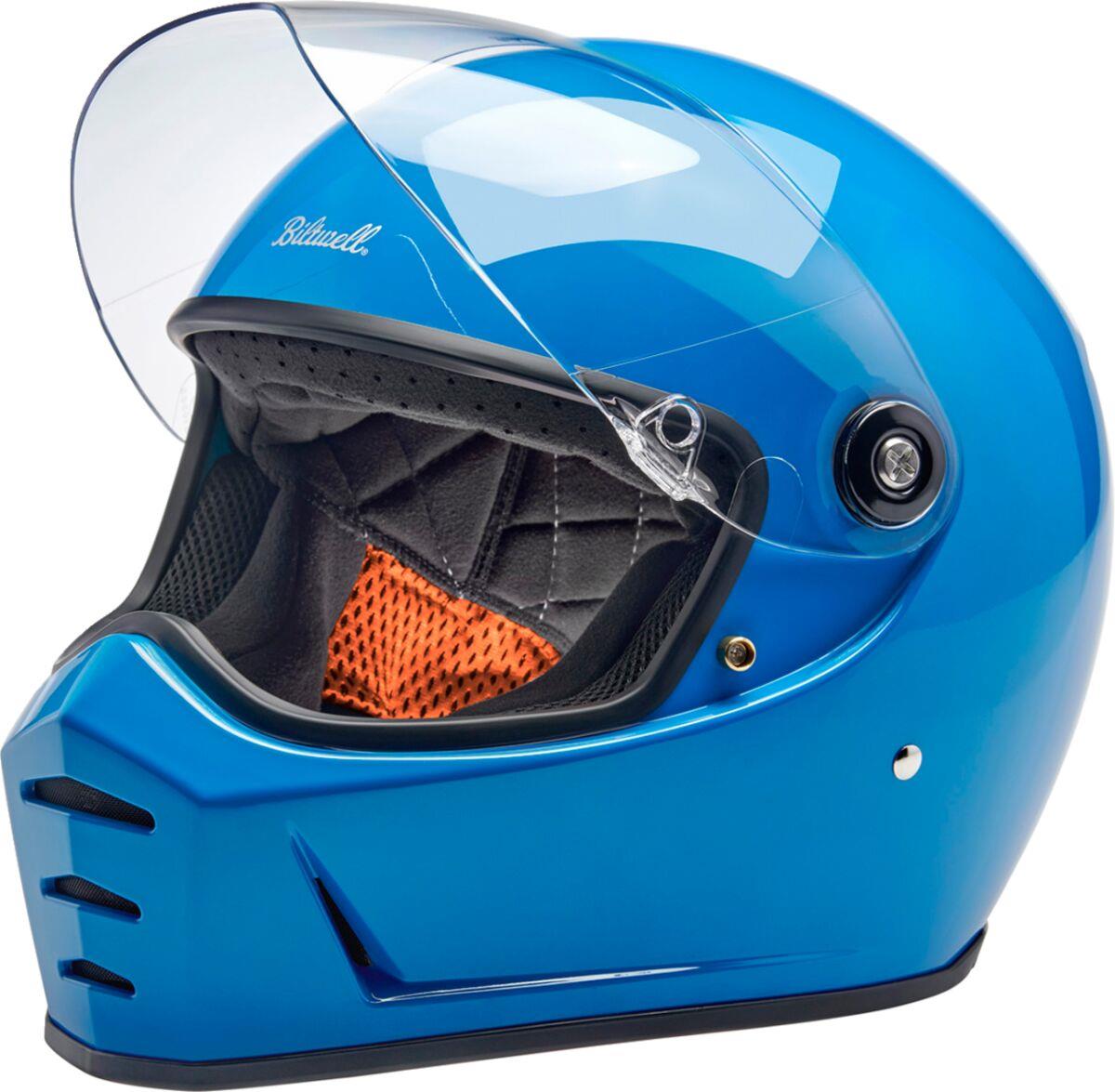 BILTWELL Lane Splitter Blue Motorcycle Helmet
