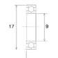 BLACK BEARING Bearing B3 9X17X4MM UB-689/4-B3