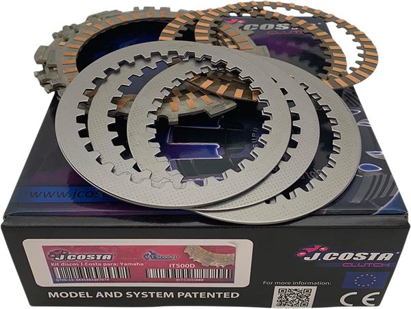 J. Costa Clutch Plates For Yamaha XP 500 T-Max 2001-2011 Gray Kit IT500D
