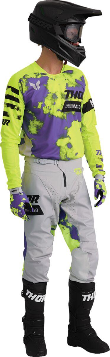 THOR Launchmode Bleach Gloves Yellow/Purple/Black