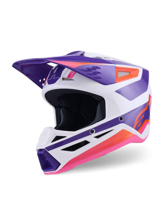ALPINESTARS SM3 Heat Helmet WHT/PU/PINK 2025 Model