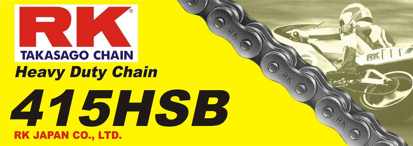 RK Motorcycle Drive Chain 415 H 118L NONSEAL Natural 415HSB118CL