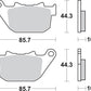 Sbs HLS Street Excel Sintered Rear Brake Pads For Harley XL 1200 C 04-13 808H.LS
