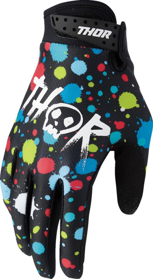 THOR Youth LAUNCHMODE Splat Gloves Black/Multi