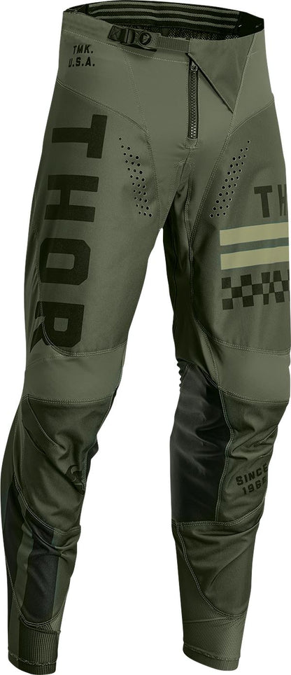 THOR Youth Pulse Combat MX Motorcross Pants Green 2023 Model