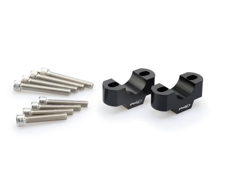 Puig 20mm Handlebar Risers For 29mm Bars Black 7642H