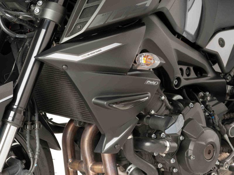 PUIG Radiator Caps Matt Black for Yamaha MT-09/SP 17-20 9378J