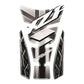 PUIG Wings Tank Pad w/ YZF Logo Silver for Yamaha YZF 1000R/600R/750/R1/R6 96-02 4723P
