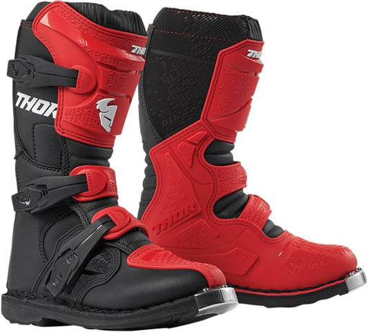 THOR Youth Blitz XP MX Motorcross Boots Black/Red