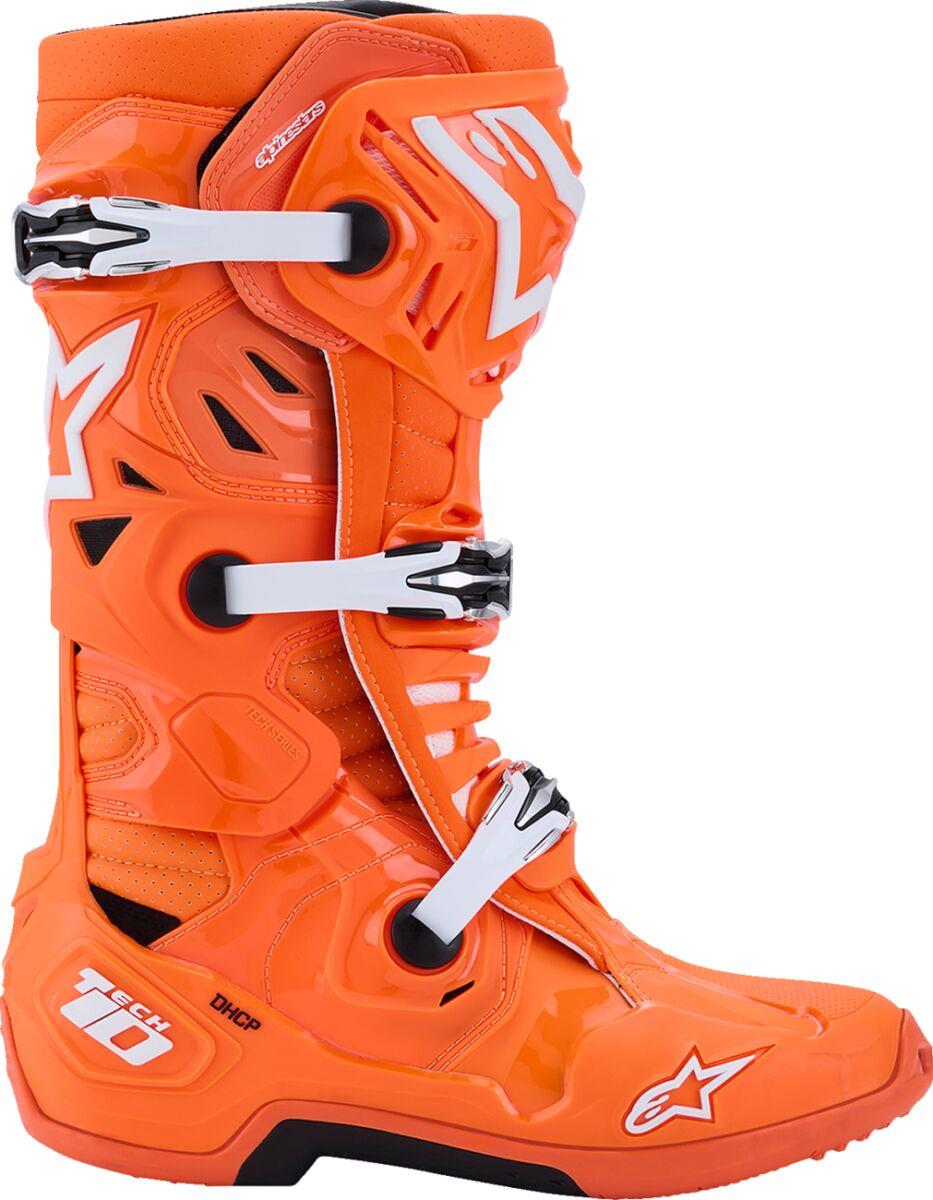 ALPINESTARS Tech 10 Supervented Boots ORG FL/BLK/WHT 2025 Model