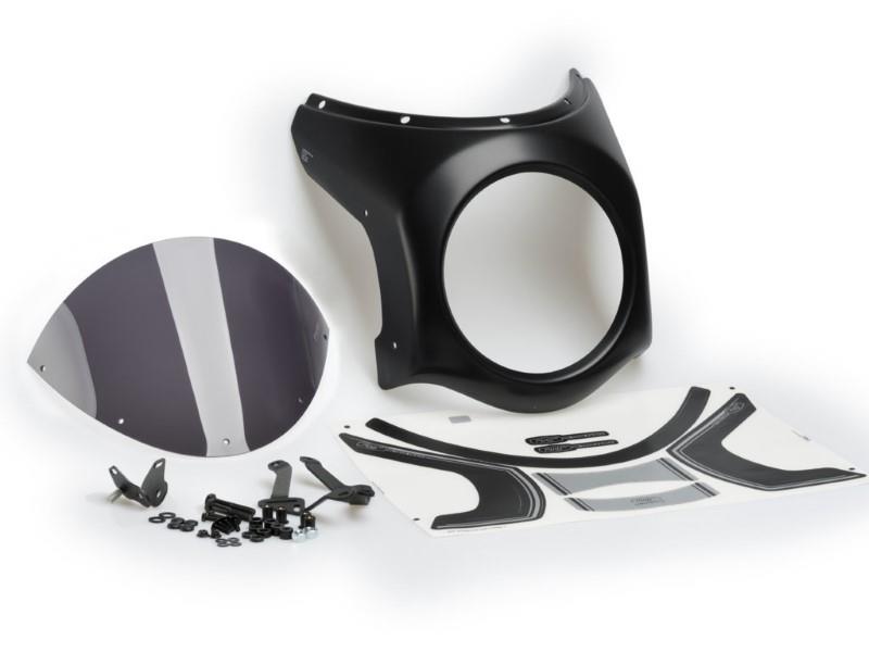 Puig Retro Black Semi Fairing And Screen 195mm Dark Smoke 9588W