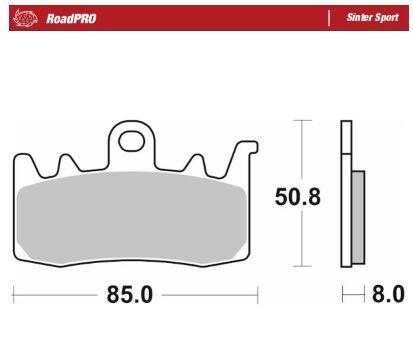 Moto-Master RoadPro Sinter Sport For Ducati Hypermotard 698 2013-2026 408005