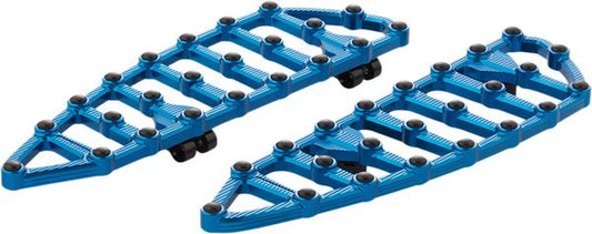 Arlen Ness MX Billet Floorboards Blue Aluminum For HD FLHCS 1868 65-24 410-009