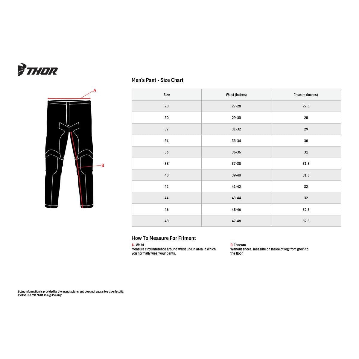 THOR Youth Sector Minimal MX Motorcross Pants Red 2023 Model