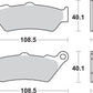Sbs HF Street Ceramic Organic Brake Pads For BMW K 1600 B 1995-2024 674HF
