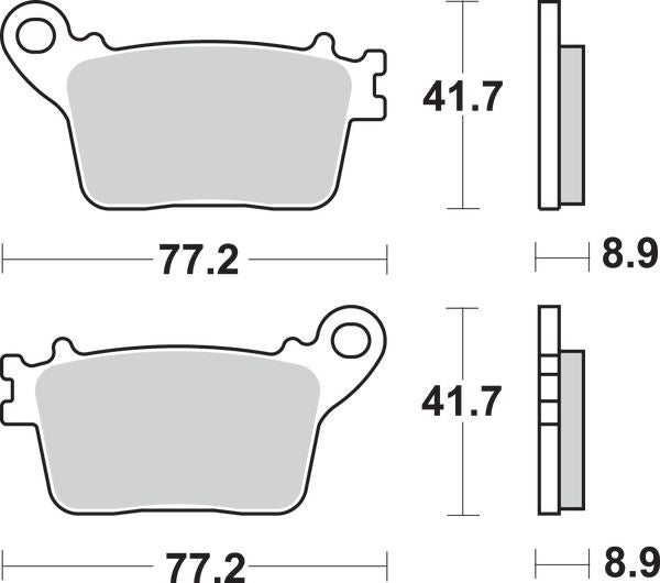 Sbs LS Street Excel Sintered Rear Brake Pads For Suzuki GSX-R 600 06-26 834LS