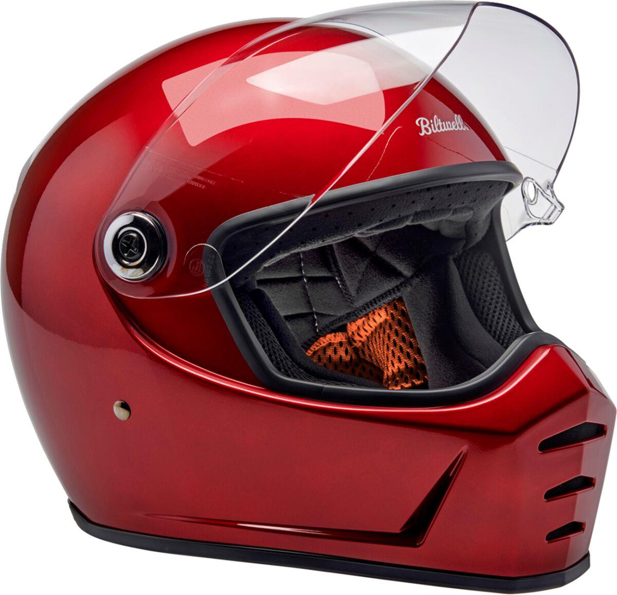 BILTWELL Lane Splitter Red Motorcycle Helmet