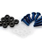 PUIG Anodized Screen Screw Set w/ Nuts Blue Universal 0956A