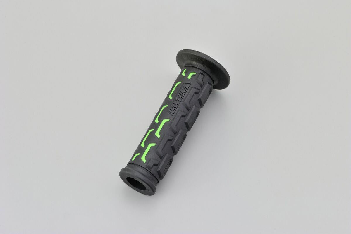 Daytona Grippy Grip GGD-Ground Open End Handlebar Grips Black Green 22.2mm 25178