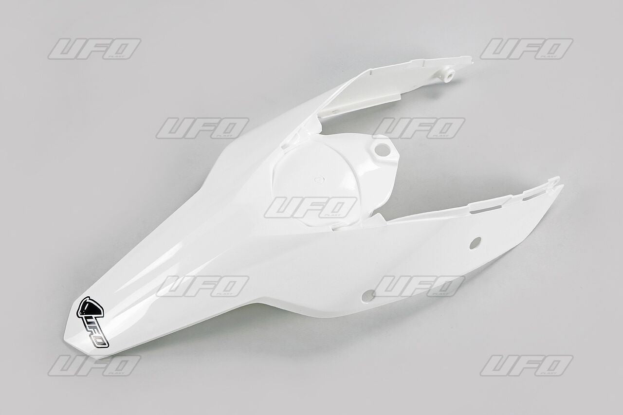 UFO REAR FENDER W/SIDE PANELS KTM EXC WHITE KT04021-047