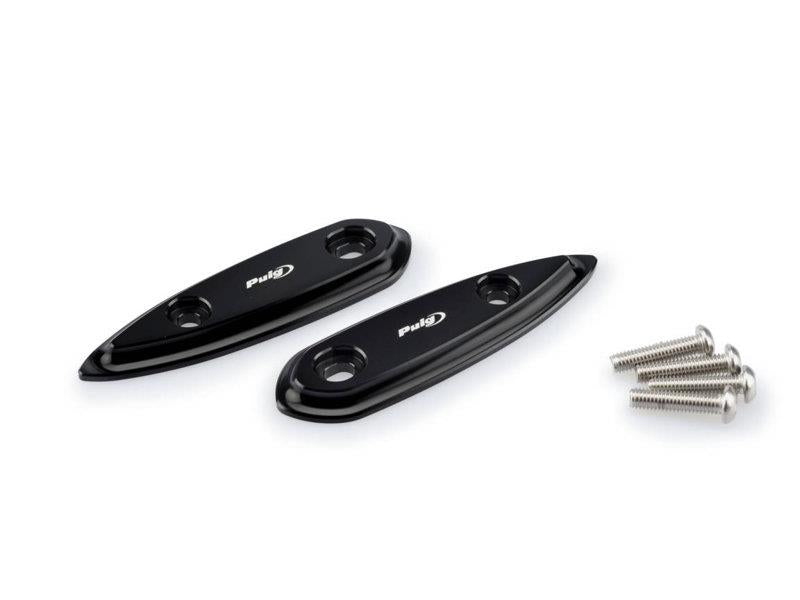 PUIG Mirror Screw Caps Black for Yamaha YZF R3 15-19 3856N