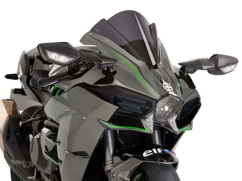 PUIG Z-Racing Screen Dark Smoke for Kawasaki Ninja H2 15-20 7631F