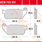Trw SV Series Sindered Brake Pads For Harley XL 883 N 2004-2017 MCB753SV