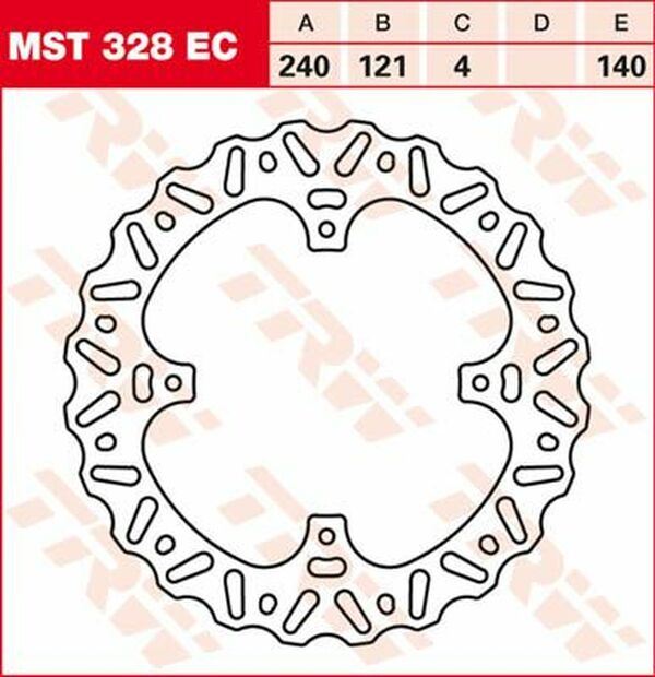 Trw EC Cross Design Brake Rotor For Honda CRF 250 R 2002-2026 Silver MST328EC