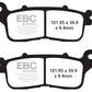 Ebc FA-HH Series Sindered Brake Pads For Honda VFR 1200 X 2011-2020 FA636HH
