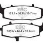 EBC Brake Pads For Kawasaki VN 1700 Suzuki VL 1500 BT 2006-2022 FA231/2V
