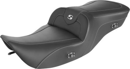 SADDLEMEN Roadsofa™ One-Piece Seat Black Heated Without Backrest 897-06-185HCT