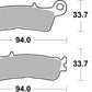 Sbs SI Offroad Sintered Brake Pads For Yamaha YZ 125 2018-2027 965SI