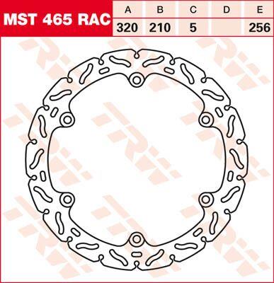 Trw Contoured Fixed Brake Rotor For Honda CB 500 F 2013-2024 Steel MST465RAC