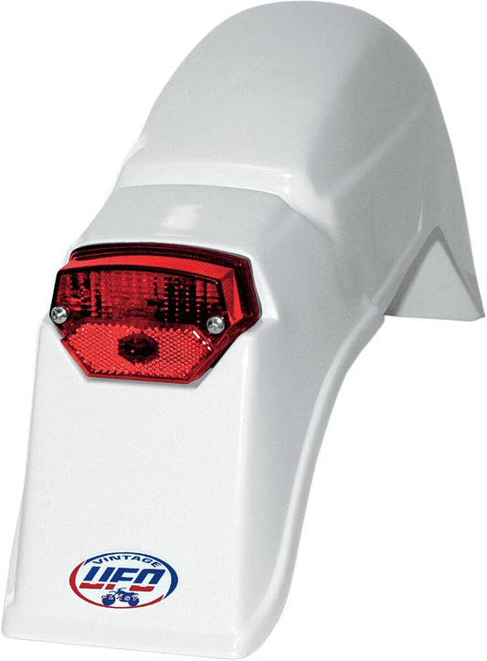 UFO VINTAGE UNI REAR FENDER W/ TAILLIGHT KTM CAGIVA (80-83) WHITE ME08034W