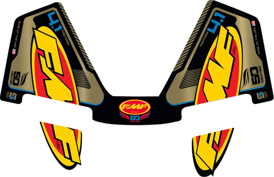 FMF Exhaust Replacement Decal 4.1 50TH GOLD 014852