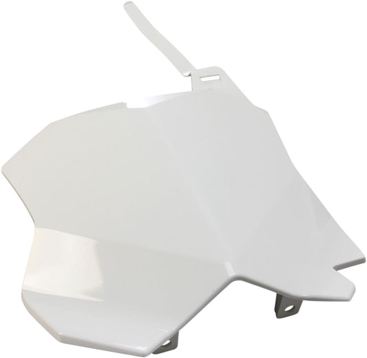 UFO FRONT NUMBER PLATE KAWASAKI KXF250/450 WHITE KA04738-047