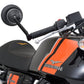 Daytona Bar End Mirror Aluminum D-MIRROR-8 Long Side View 30mm Clamp 89731