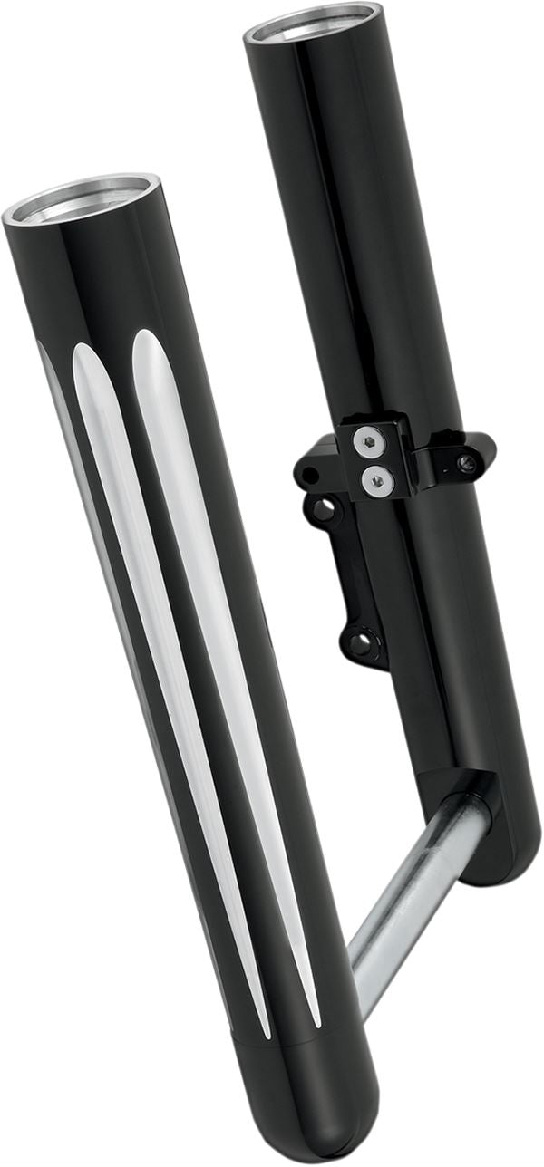 Arlen Ness Dual-Disc Hot Legs Fork Dual Black For HD FLTRXSE 1977 00-24 40-512