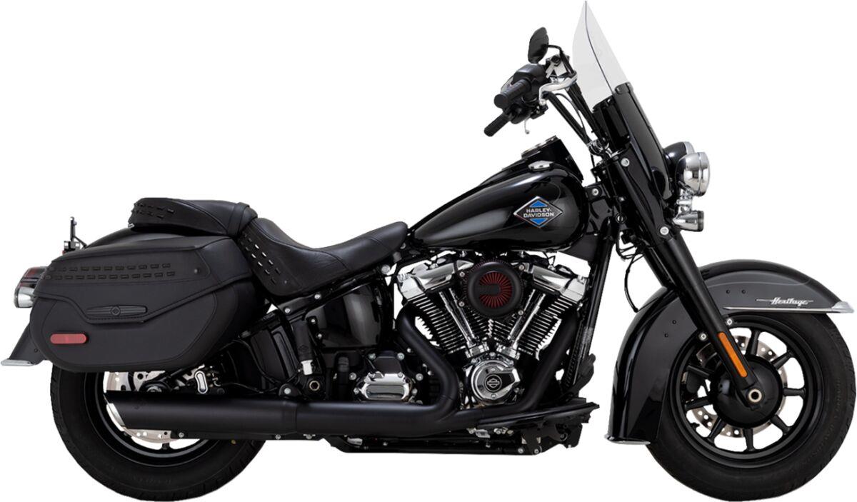 VANCE & HINES BLACK Twin Slash Slip-On Muffler for Harley Davidson SOFTAIL 2025 46750