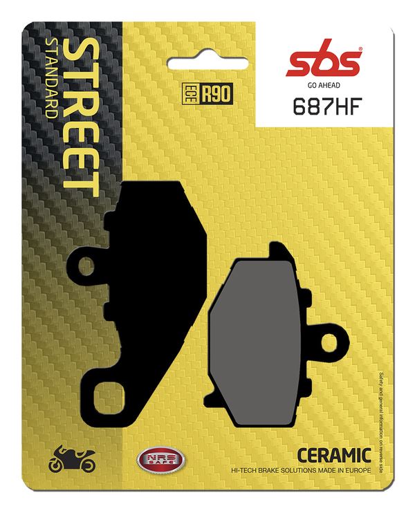 Sbs HF Street Ceramic Organic Brake Pads For Kawasaki Ninja 1000 SX 93-24 687HF