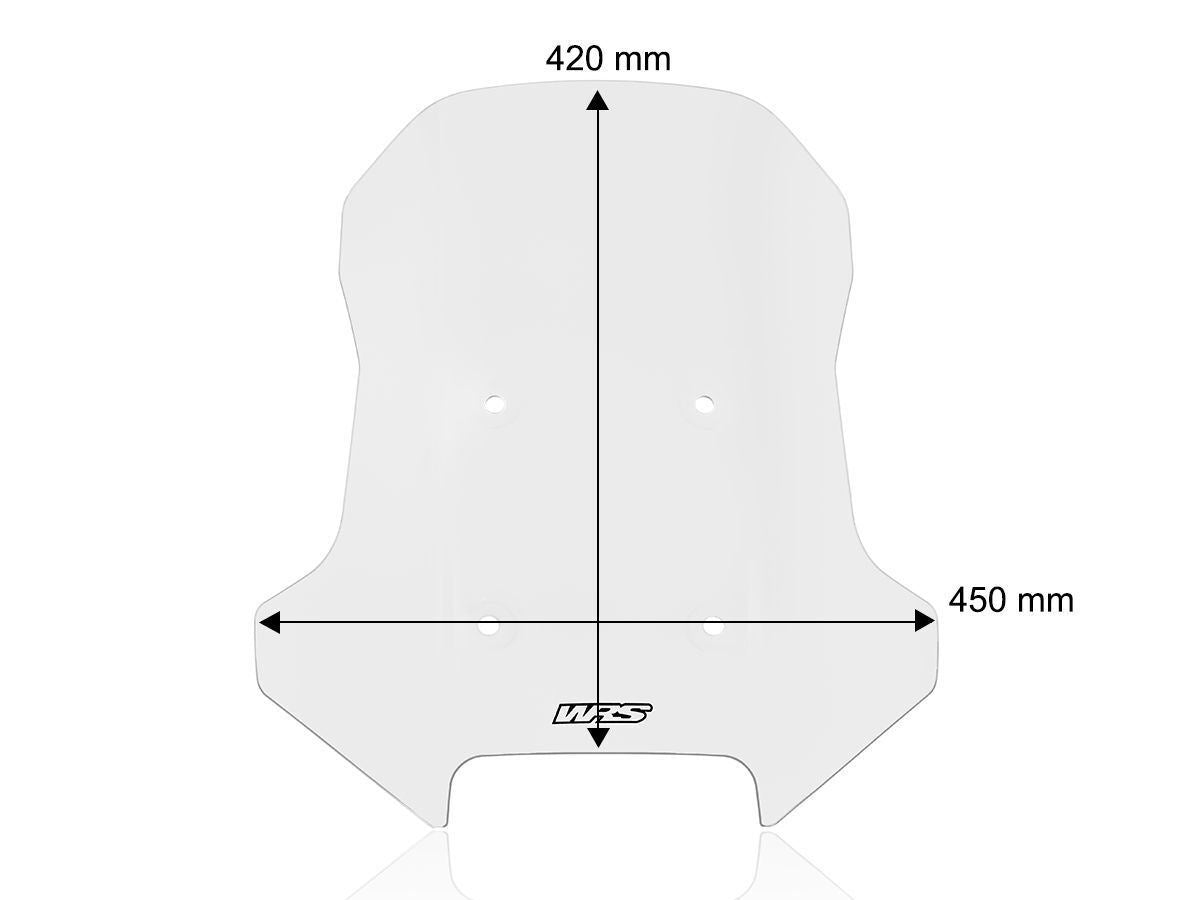 WRS Windscreen Caponord For CFMOTO 450MT Clear Cf004t