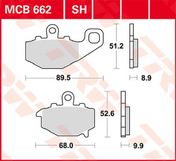 Trw All Round Sintered Metal Brake Pads For Kawasaki Z 1000 1993-2020 MCB662