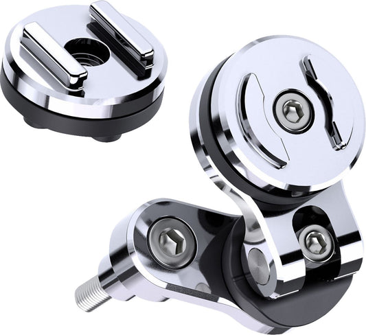 SP CONNECT Clutch Mount Pro Chrome For Handlebars Interchangeable Heads For SPC/SPC+ 53231