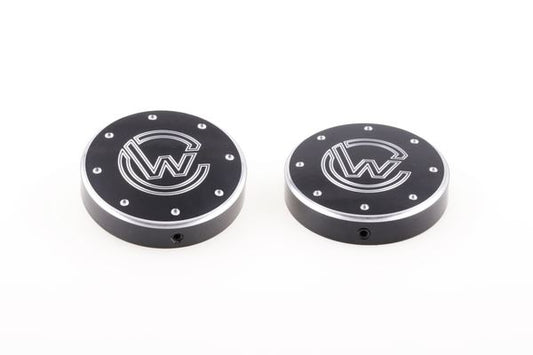 Cult Werk Fork Caps For Indian Scout 1250 2018-2026 Black Aluminium IN-SCO004