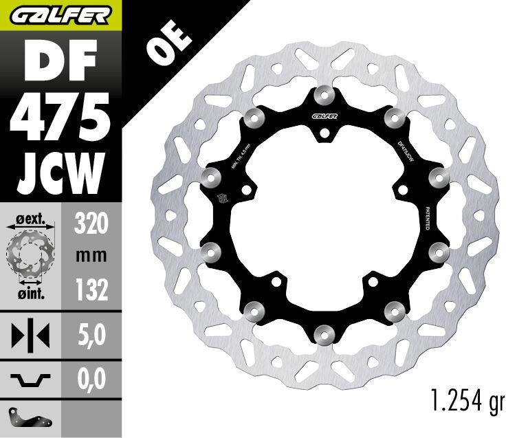 Galfer Brake Rotor Floatech Wave For Yamaha YZF-R9 2004-2026 DF475JCW