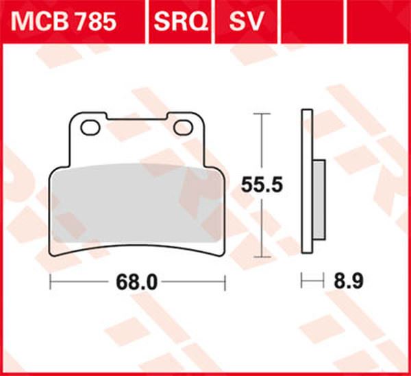 Trw All Round Sintered Metal Brake Pads For Aprilia SL 900 2007-2024 MCB785