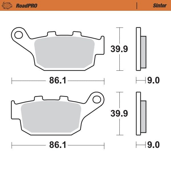 Moto-Master RoadPRO Sinder Brake Pad Rear For Honda CB 500 F 2009-2026 407702